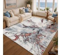 Livabliss Jolie Abstract Modern Marble Rug in Mid Grey | Size: 200 cm x 275 cm Livabliss Mid Grey 200 cm x 275 cm