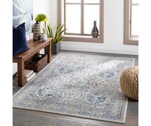 Livabliss Jolie Jlo2311 Vintage Medium Grey Tan Traditional Boho Rug 200 X 275 Cm