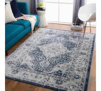 Livabliss Jolie Vintage Dark Blue Grey Traditional Boho Rug 200 X 275 Cm