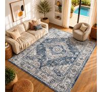 Livabliss Jolie-Vintage Grey Blue Brown Black Traditional Boho Living Dining Bedroom Rug 200 X 275 Cm Easy Care, Non Shedding
