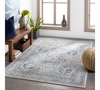 Livabliss Jolie-Vintage Grey Blue Ivory Brown Traditional Boho Living Dining Bedroom Rug in Light Grey | Size: 200 cm x 275 cm Livabliss Light Grey 200 cm x 275 cm
