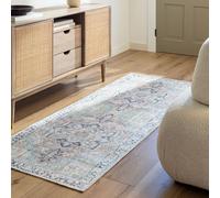 Livabliss Kemer-Washable Green Blue Brown Traditional Vintage Boho Living Dining Rug | Size: 200 cm x 275 cm Livabliss Green 200 cm x 275 cm