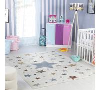 Livabliss Kids Machine Washable Blue/Beige Bedroom Supermama Area Rug | Size: 160 cm x 215 cm Livabliss Multicolor 160 cm x 215 cm