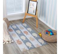 Livabliss Lillian-Kids Beige Orange Grey Yellow Washable Rug For Children's Rooms 80 X 150 Cm Easy Care, Non Shedding