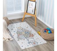 Livabliss Lillian-Kids Multicoloured Beige Grey Washable Rug For Children's Rooms 80 X 150 Cm Easy Care, Non Shedding