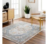 Livabliss Lillian-Washable Blue Brown Traditional Vintage Boho Rug - 120 x 170 cm