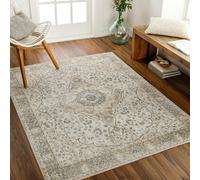 Livabliss Lillian-Washable Grey Green Traditional Vintage Boho Rug - 120 x 170 cm