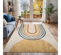Livabliss Lillian-Washable Multicoloured Grey Modern Living Dining Rug 140 X 200 Cm Easy Care, Non Shedding