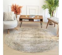 Livabliss Lillian-Washable Orange Brown Traditional Vintage Boho Rug - 200cm_diameter