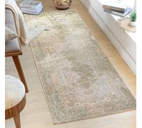 Livabliss Lillian-Washable Orange Brown Traditional Vintage Boho Rug - 80 x 220 cm