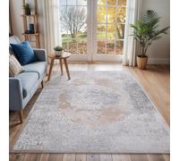 Livabliss Lustro-Vintage Beige Grey Off-White Traditional Boho Living Dining Bedroom Rug | Size: 80 cm x 150 cm Livabliss Beige 80 cm x 150 cm