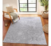 Livabliss Lustro-Vintage Grey Off-White Beige Traditional Boho Living Dining Bedroom Rug in White | Size: 80 cm x 150 cm Livabliss White 80 cm x 150 cm