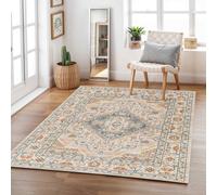 Livabliss Machine Washable Oriental Boho Oatmeal/Rust Marion Area Rug in Brown | Size: 200 cm x 275 cm Livabliss Brown 200 cm x 275 cm
