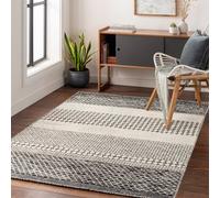 Livabliss Mardin-Hand Woven Black Beige Wool Global Living Dining Bedroom Rug 200 X 275 Cm Easy Care, Non Shedding