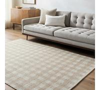 Livabliss Mardin-Hand Woven Tan Ivory Wool Cottage Living Dining Bedroom Rug 152 X 228 Cm Easy Care, Non Shedding