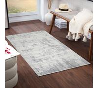 Livabliss Monaco-Abstract Grey Ivory Blue Modern Marble Living Dining Bedroom Rug | Size: 130 cm x 190 cm Livabliss Grey 130 cm x 190 cm
