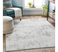 Livabliss Monaco-Abstract Grey Ivory Blue Modern Marble Rug | Size: 60 cm x 90 cm Livabliss Grey 60 cm x 90 cm