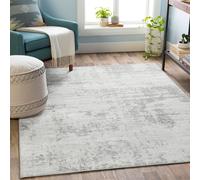 Livabliss Monaco-Abstract Grey Ivory Blue Modern Marble Rug | Size: 80 cm x 220 cm Livabliss Grey 80 cm x 220 cm
