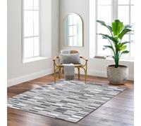 Livabliss Monte Carlo-Modern Black White Grey Graphic Living Dining Bedroom Rug | Size: 160 cm x 220 cm Livabliss Black 160 cm x 220 cm