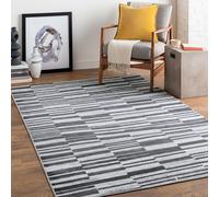 Livabliss Monte Carlo-Modern Black White Grey Graphic Living Dining Bedroom Rug | Size: 160 cm x 220 cm Livabliss Black 160 cm x 220 cm
