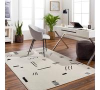 Livabliss Oak Scandi Modern Beige Biebe Area Rug 150 X 213 Cm - Easy Care, Non Shedding, Ideal For Living Room & Bedroom