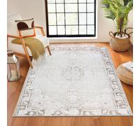 Livabliss Our Pnw Home X Machine Washable Oriental Boho Cream/Light Brown Rainier Area Rug | Size: 160 cm x 220 cm Livabliss Brown 160 cm x 220 cm