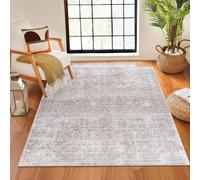Livabliss Our Pnw Home X Machine Washable Oriental Boho Dark Brown/Cream Rainier Area Rug in Brown | Size: 160 cm x 220 cm Livabliss Brown 160 cm x 220 cm