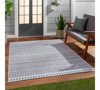 Livabliss Oval In- & Outdoor Geometric Black Mimi Area Rug | Size: 160 cm x 160 cm Livabliss Black 160 cm x 160 cm