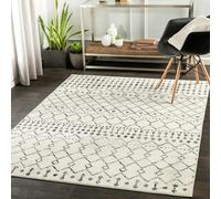 Livabliss Pisa-Geometric Black Off-White Grey Rug - 140 x 200 cm