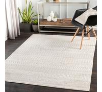 Livabliss Pisa-Geometric Grey Off-White Charcoal Living Dining Bedroom Rug in Light Grey | Size: 200 cm x 275 cm Livabliss Light Grey 200 cm x 275 cm