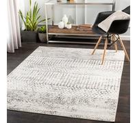Livabliss Pisa-Global Black Grey Off-White Living Dining Bedroom Rug 200 X 275 Cm Easy Care, Non Shedding