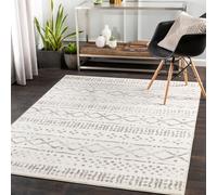 Livabliss Pisa-Global Grey Off-White Charcoal Living Dining Bedroom Rug in Light Grey | Size: 200 cm x 275 cm Livabliss Light Grey 200 cm x 275 cm