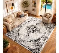 Livabliss Pisa-Vintage Black Grey Off-White Traditional Boho Living Dining Rug | Size: 150 cm x 210 cm Livabliss Black 150 cm x 210 cm