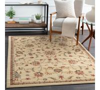 Livabliss Riley-Vintage Beige Brown Green Traditional Boho Rug - 120 x 160 cm