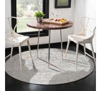 Livabliss Round Vintage Oriental Boho Medium Grey Sage Area Rug 160 X 160 Cm - Easy Care, Non Shedding, Ideal For Living Room & Bedroom