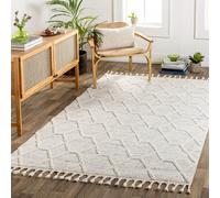 Surya Norah Scandi Geometric High Pile Ivory/grey Rug 160 X 213 Cm