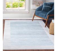 Livabliss Scandi Modern Dark Blue Striped Kaysa Area Rug 160 X 220 Cm - Easy Care, Non Shedding, Ideal For Living Room & Bedroom