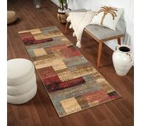 Livabliss Scandi Modern Dark Red Shama Runner Rug 80 X 220 Cm - Easy Care, Non Shedding, Ideal For Hallway Or Beside The Bed