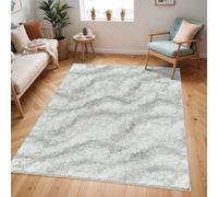 Livabliss Shaggy Solid Color Plush Pile Grey Marina Area Rug 120 X 170 Cm - Easy Care, Non Shedding, Ideal For Living Room & Bedroom