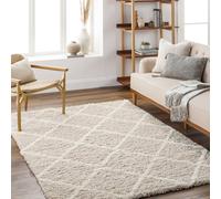 Livabliss Urban Shag-Geometric Beige Ivory Cream Soft Plush Pile Living Bedroom Rug | Size: 200 cm x 290 cm Livabliss Beige 200 cm x 290 cm