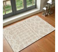 Livabliss Urban Shag-Geometric Cream Beige Soft Plush Pile Rug - 60 x 90 cm