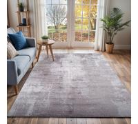 Livabliss Wanderlust-Abstract Blue Grey Black Modern Marble Living Dining Bedroom Rug in Light Grey | Size: 200 cm x 275 cm Livabliss Light Grey 200 cm x 275 cm