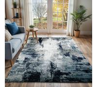 Livabliss Wanderlust-Abstract Blue Grey Black Modern Marble Rug - 160 x 220 cm