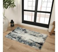 Livabliss Wanderlust-Abstract Blue Grey Black Modern Marble Rug - 60 x 90 cm