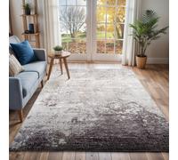 Livabliss Wanderlust-Abstract Grey White Black Modern Marble Living Dining Bedroom Rug 200 X 275 Cm Easy Care, Non Shedding