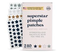 LivaClean 240 CT Neutrals Pimple Patches for Face w/Tea Tree, Hydrocolloid Acne Patches Cute Star Pimple Patch for Healing, Cute Face Stickers, Zit Patch