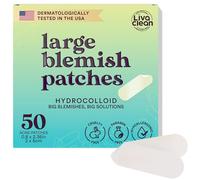 LivaClean 50CT Large Hydrocolloid Acne Patches - for Pore Spots Nose Face Cystic Pimple Zit Patch - Big Pimple Patches Hydrocolloid Bandages Strips Stickers Zit Patch XL