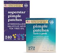 LivaClean 512 CT Pimple Patches & Acne Patch Bundle - 240 Star Spot Patches + 272 Variety Pack | Hydrocolloid with Salicylic Acid, Tea Tree Oil - Cute Pimple Patch for Face, Breakouts