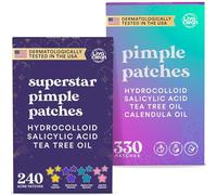 LivaClean 570 CT Pimple Patches & Acne Patch Bundle - 240 Star Spot Patches + 330 Hydrocolloid Circle Stickers with Salicylic Acid, Tea Tree Oil - Cute Pimple Patch for Face, Breakouts