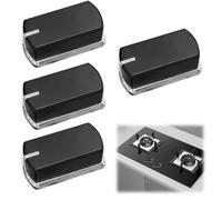 livager Oven Cooker Hob Control Knob for Belling Cookers Stove Grill Replacement Control Knob Dial Cookerknob Compatible with 444449563 444440165 Pack of 4(Black)